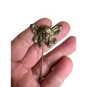 Vintage 3" Floral Fairy Stick Pin